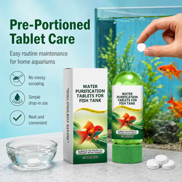🧪The crystal-clear aquarium purification tablets