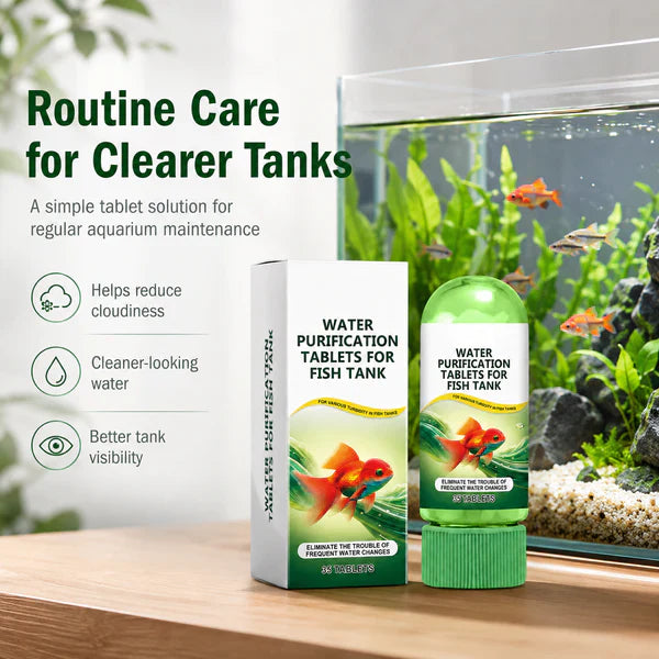 🧪The crystal-clear aquarium purification tablets
