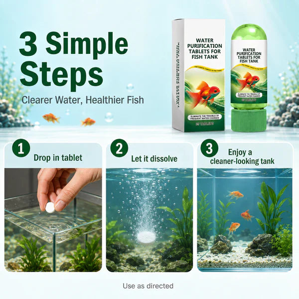 🧪The crystal-clear aquarium purification tablets