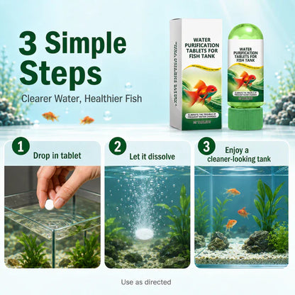 🧪The crystal-clear aquarium purification tablets