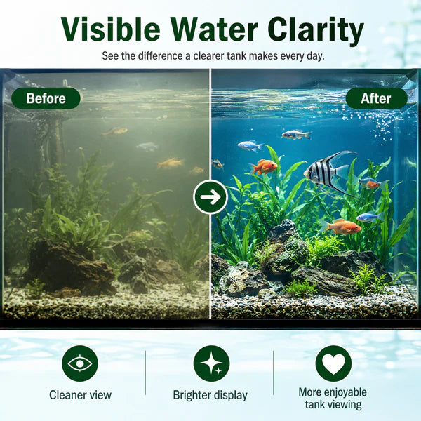 🧪The crystal-clear aquarium purification tablets
