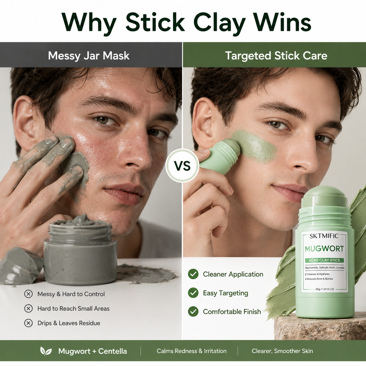 🌿Clay Mask Stick Series—3 Clay Mask Sticks Targeting Various Skin Concerns