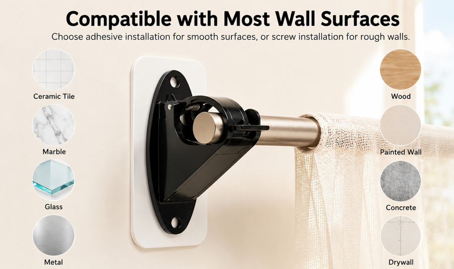 📐 Widely compatible with various types of walls