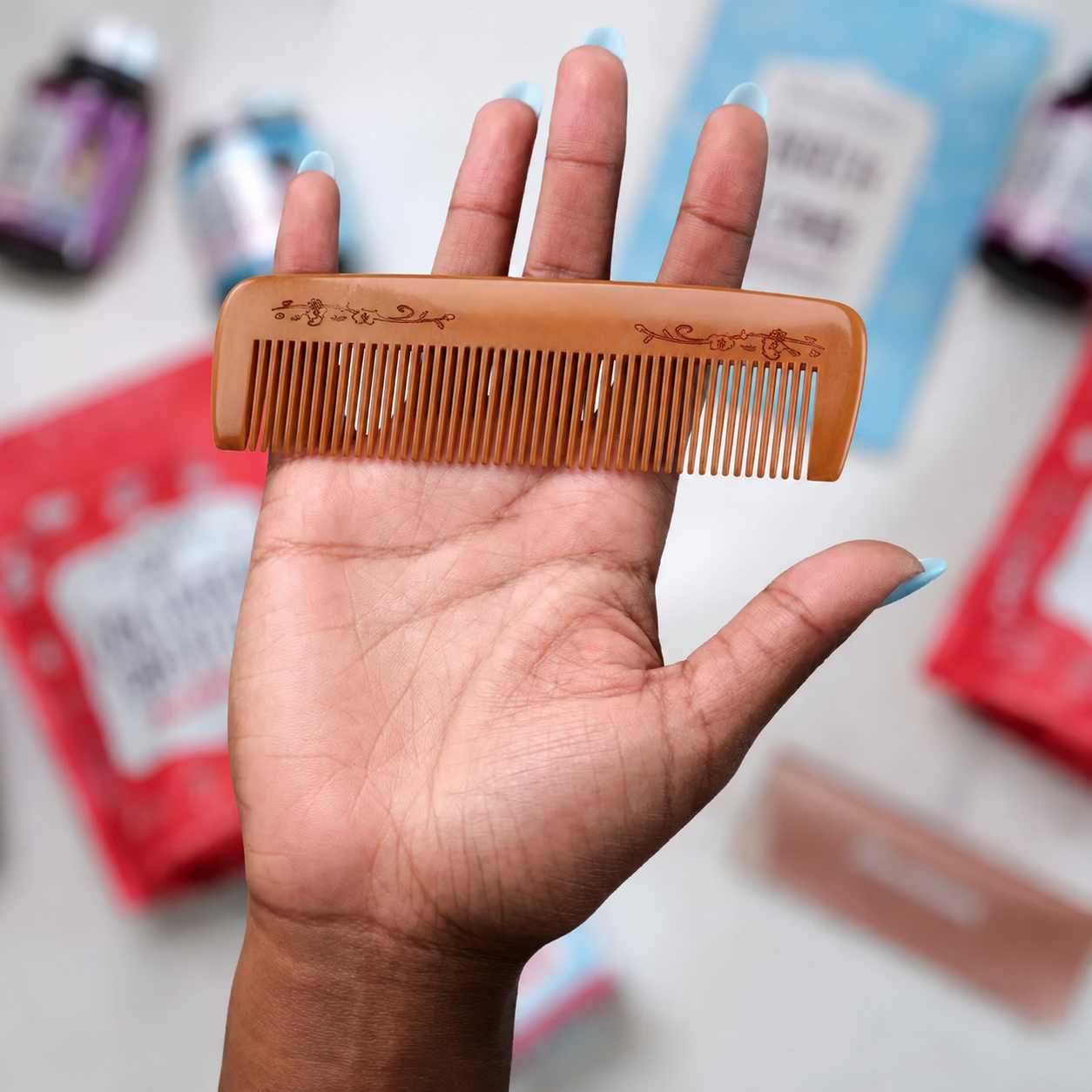🧘🍑 Pressure Relief Peachwood Massage Comb