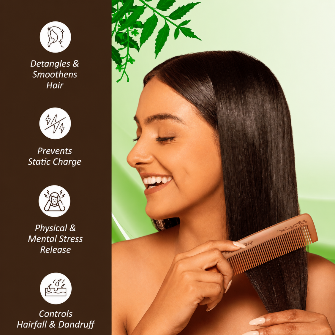 🧘🍑 Pressure Relief Peachwood Massage Comb