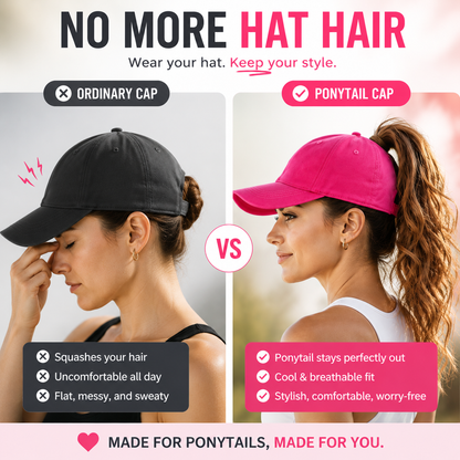 🧢Ponytail Baseball Cap – Made For Ponytails, Built For Everyday Comfort
