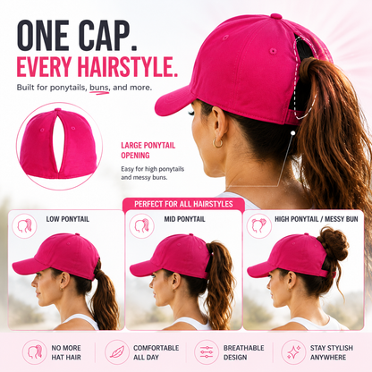 🧢Ponytail Baseball Cap – Made For Ponytails, Built For Everyday Comfort