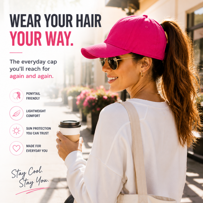 🧢Ponytail Baseball Cap – Made For Ponytails, Built For Everyday Comfort