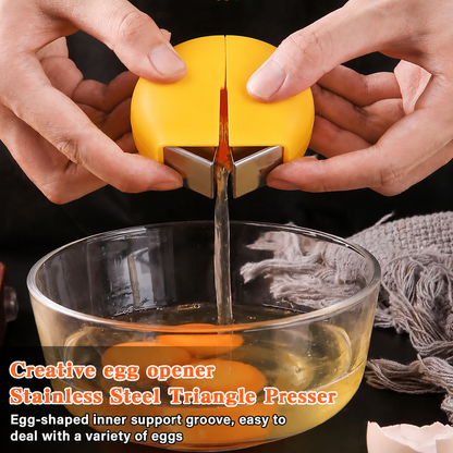 🍳Manual Egg Shell Opener - Fast Egg Shell Remover with Stainless Steel Cutter, No-Mess Kitchen Gadget