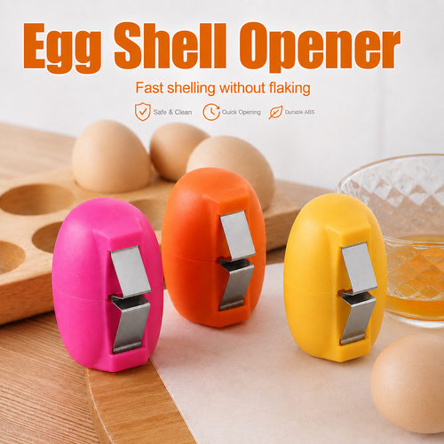 🍳Manual Egg Shell Opener - Fast Egg Shell Remover with Stainless Steel Cutter, No-Mess Kitchen Gadget