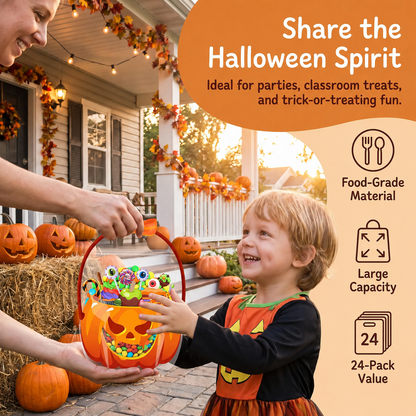 🎃 Halloween Goodie Bags with Handles | Clear Candy & Treat Bags 👻🍬