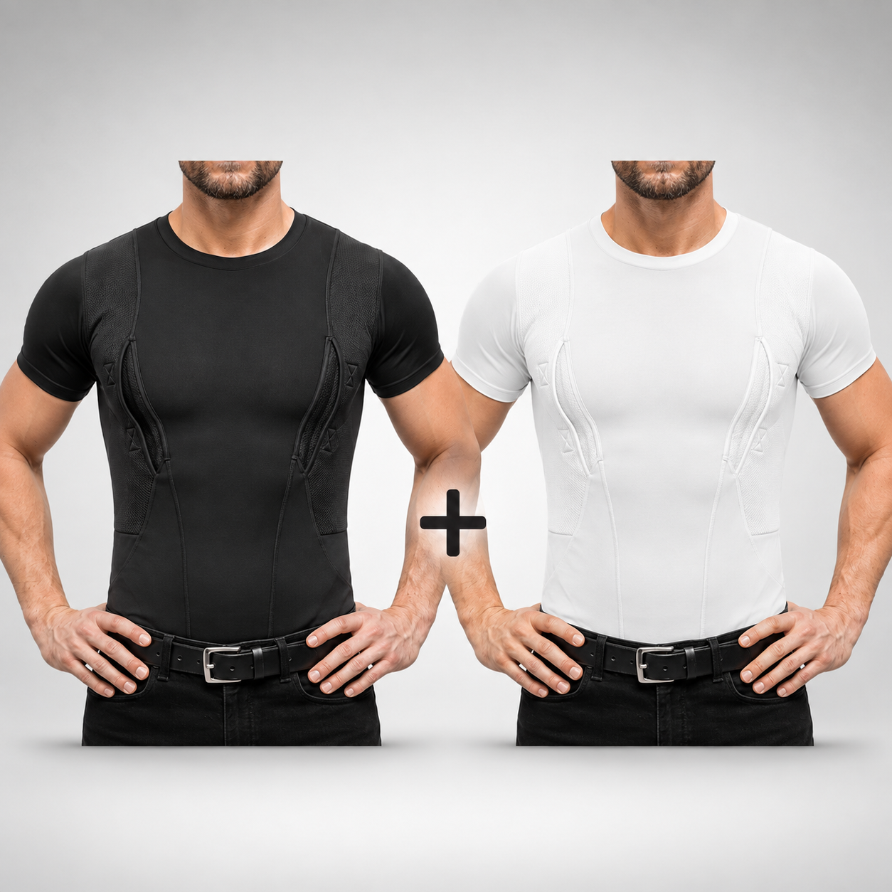 Concealed Carry Compression Shirt – Dual Holster Tactical Undershirt for Men
