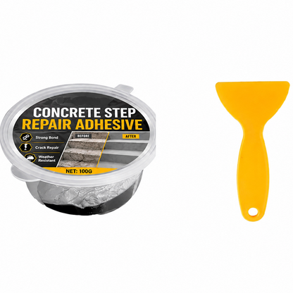 🧱One application solves all your stair crack problems! High-strength concrete repair adhesive