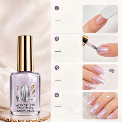 💅Lilac Glossy Mirror Fast Dry Nail Strengthener