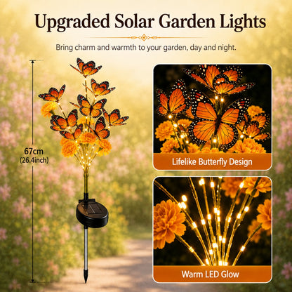 Solar Marigold & Butterfly Garden Stake Lights