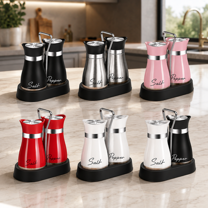 🐧 Penguin Design Salt and Pepper Shaker Set – Cute Shape, 304 Stainless Steel & Precision Dispensing Lid ✨