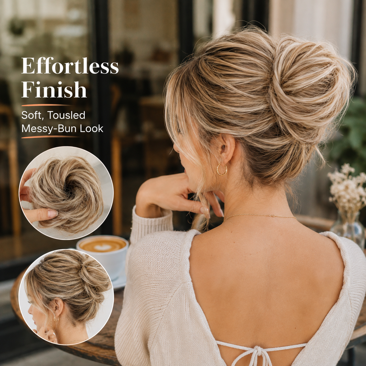 Buy three get one free✨ Messy Hair Bun Scrunchie— 7 Colors Available, Effortless Volume & Instant Updo Style 💁‍♀️