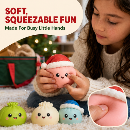 🎅 Countdown to Christmas: 24-Day Cute Dumpling Squishy Toy Advent Calendar 🎄🧸