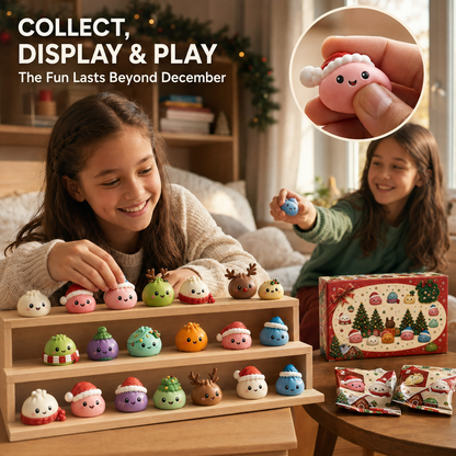 🎅 Countdown to Christmas: 24-Day Cute Dumpling Squishy Toy Advent Calendar 🎄🧸