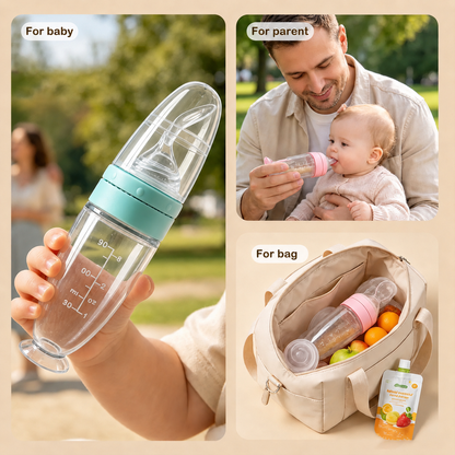 Food Grade Silicone Baby Spoon Feeder 90ml 3OZ