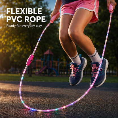 🌟Vibrant Glowing Skipping Rope – Make Night Workouts & Playtime Fun! 💫