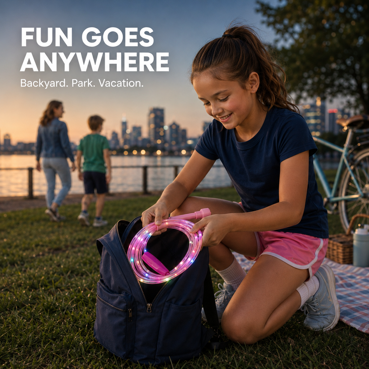 🌟Vibrant Glowing Skipping Rope – Make Night Workouts & Playtime Fun! 💫