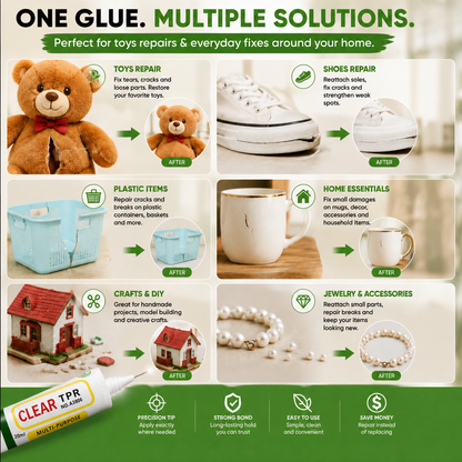 💪 Multi-Purpose Strong Repair Glue – Precision Waterproof Adhesive for Shoes, Toys & Crafts 🛠️