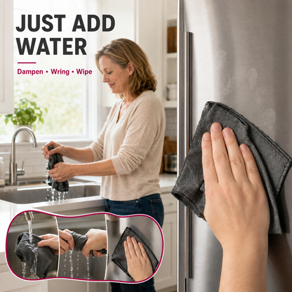 ✨ Ultra-Absorbent Magic Microfiber Cleaning Cloth (5-Pack) | Streak-Free & Chemical-Free Cleaning For Any Surface! 🧽🔥