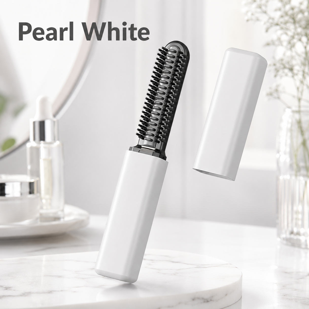 🔥 Portable Wireless Mini Bang Heated Styling Comb ⚡ — 3 Seconds Fringe Straightening & Touch-Up! ✨