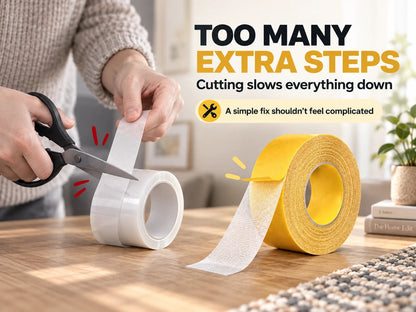 🏠 Multi-Surface Fiber Mesh Tape – Strong Hold for Carpets, Rugs & Home Decor 🛠️