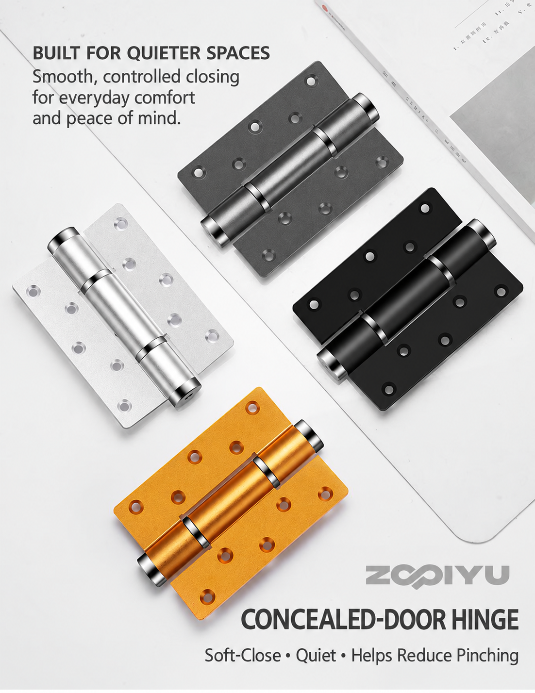 🔥 Must-Have Home Upgrade! Silent Soft-Close Self-Closing Door Hinge 🚪