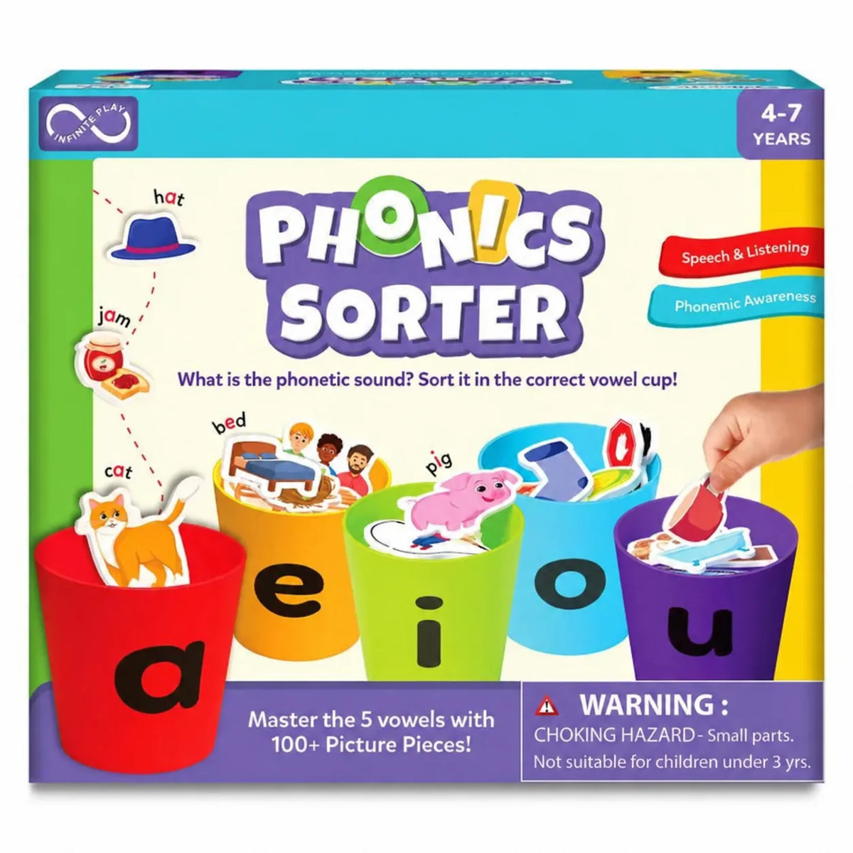 📚 Turn Vowel Sounds Into Play — 100+ Piece Phonics Sorting Toy for Kids Ages 4–7 ✨