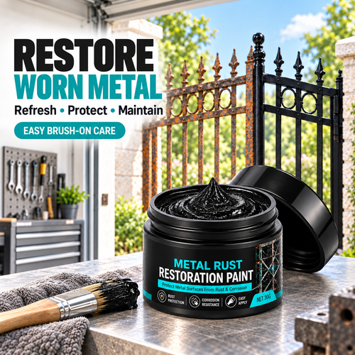 🖤 Restore Rusty Metal Without Replacing It – Black Repair Paste for Gates, Fences & Outdoor Surfaces