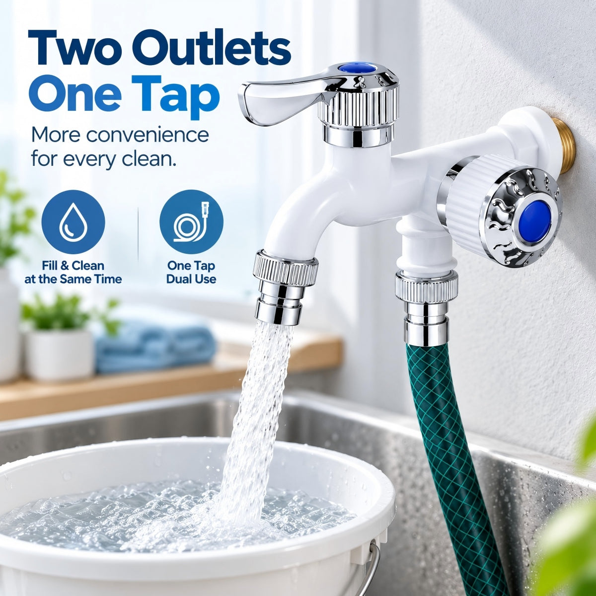 🚰 2-in-1 Dual Outlet Utility Faucet
