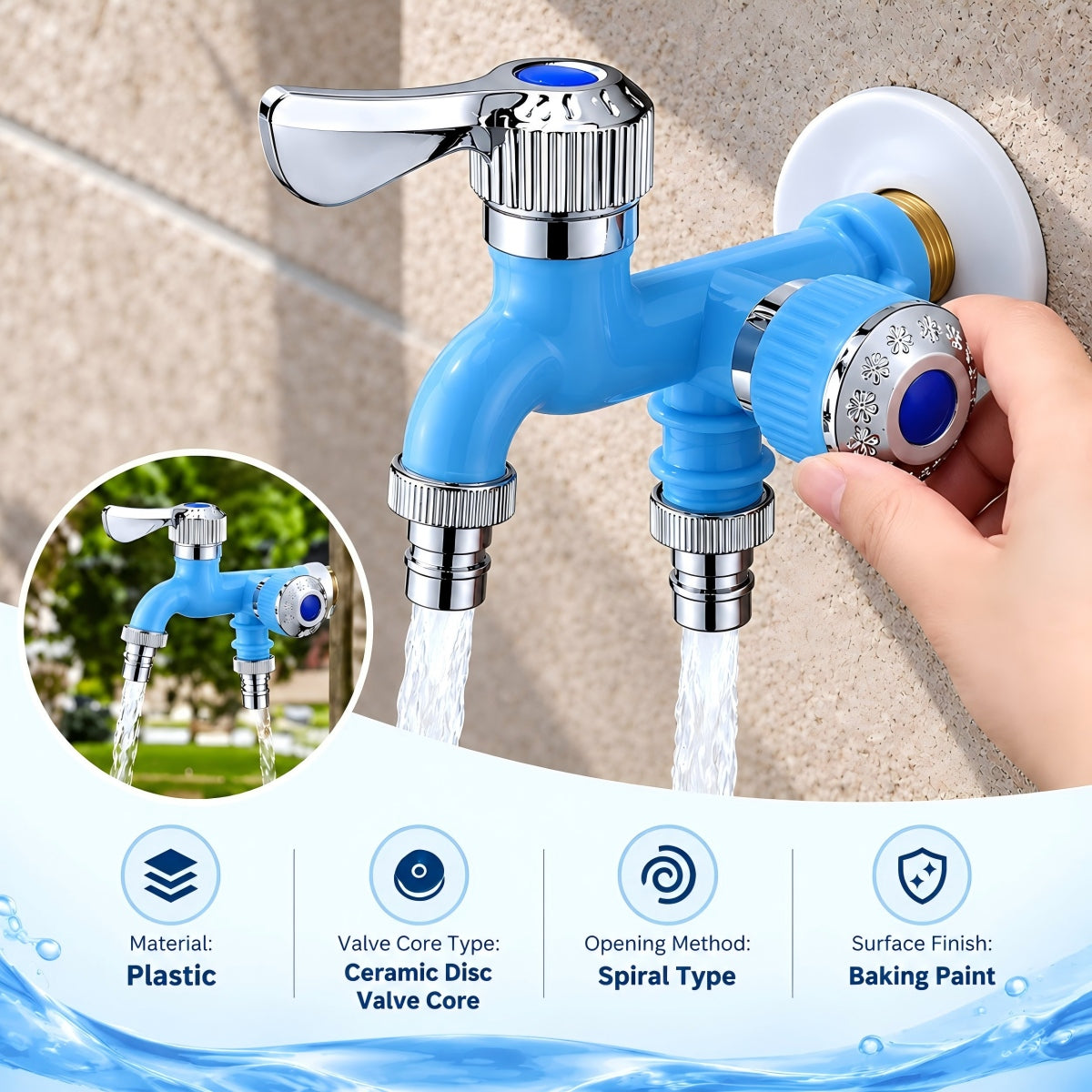 🚰 2-in-1 Dual Outlet Utility Faucet