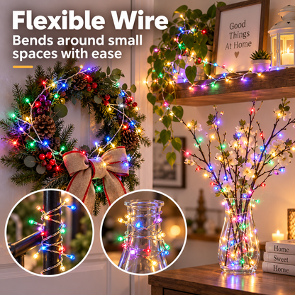 🎄 Wrap It. Shape It. Light Up Christmas — Copper Wire Firecracker String Lights ✨