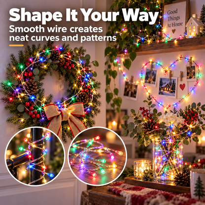 🎄 Wrap It. Shape It. Light Up Christmas — Copper Wire Firecracker String Lights ✨