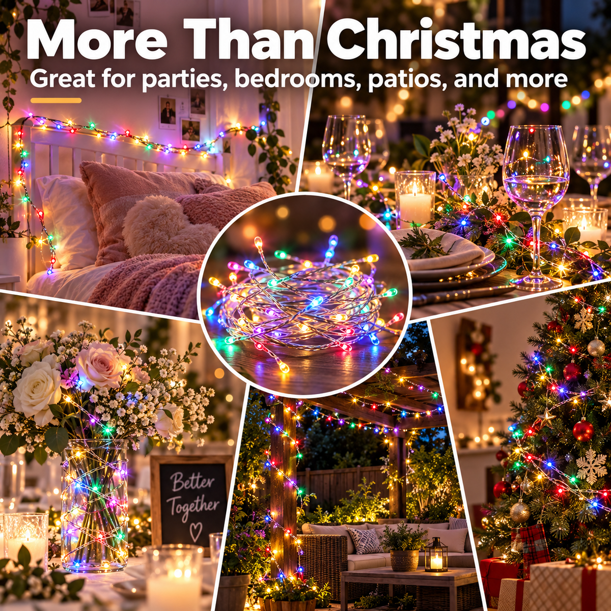 🎄 Wrap It. Shape It. Light Up Christmas — Copper Wire Firecracker String Lights ✨