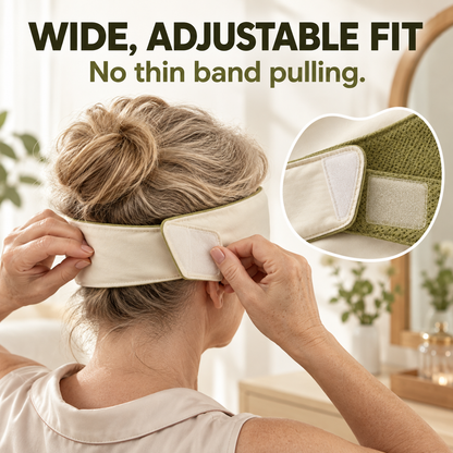 😴 360° Weighted Blackout Sleep Mask – No Tight Strap Just Soft Wraparound Comfort