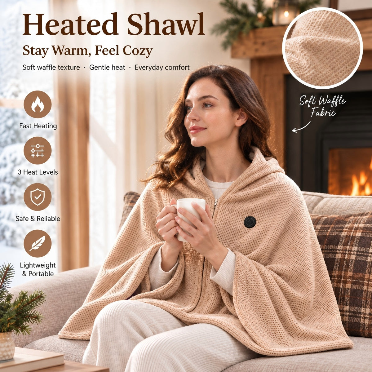 🔥New Portable Heated Shawl Blanket