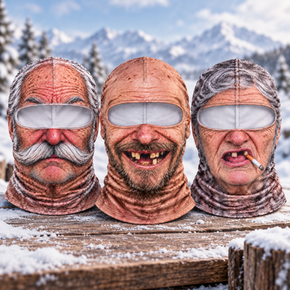 🤣 Funny Realistic Face Ski Mask – Full Coverage Balaclava for Skiing, Snowboarding & Winter Fun