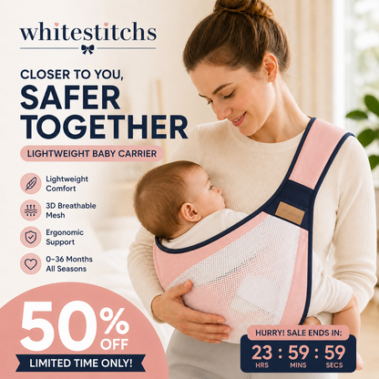👶 4-in-1 Breathable Baby Carrier – 0-36 Months, Front/Back/Facing In/Out – Hands-Free