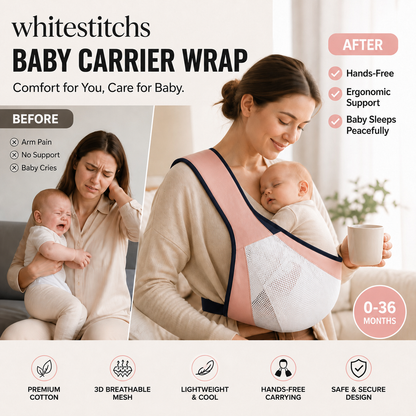 👶 4-in-1 Breathable Baby Carrier – 0-36 Months, Front/Back/Facing In/Out – Hands-Free