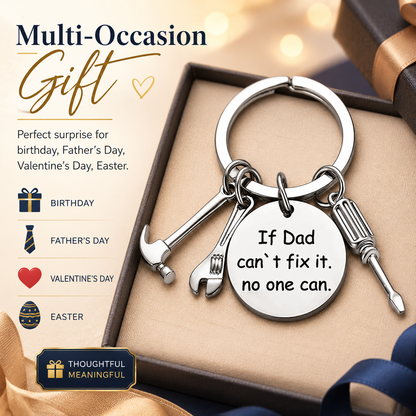🎁Father's Day Keychain, Fashion Accessory with Hammer