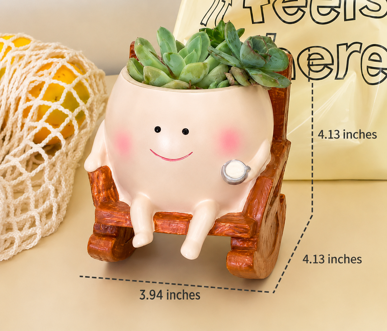 🌿Adorable resin flowerpot for garden and courtyard, green plant holder