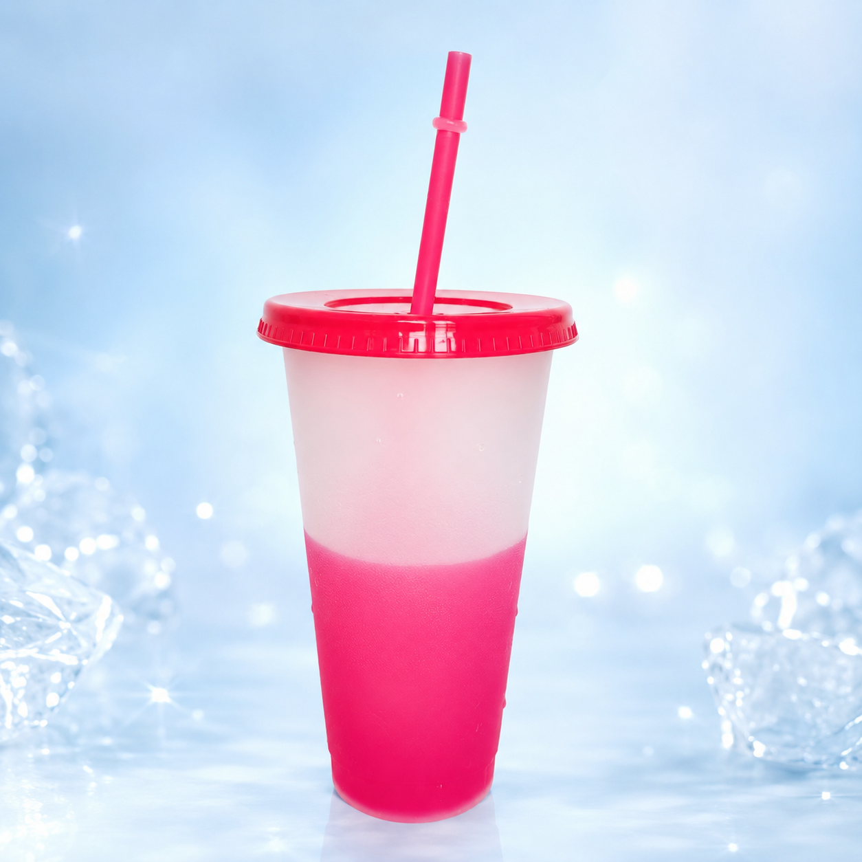 ❄️Summer temperature-regulating large-capacity color-changing cup when cooled