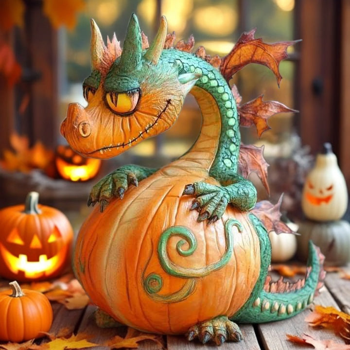 🎃🐉 Pumpkin Dragon – The Guardian of Your Halloween Spirit!