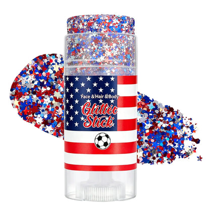 🌈🎆 4th of July Glitter Stick | Red, White & Blue Body & Hair Sparkle