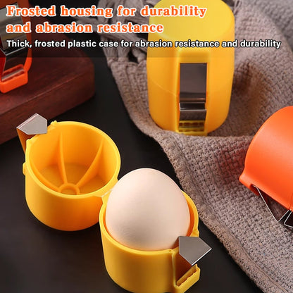 🍳Manual Egg Shell Opener - Fast Egg Shell Remover with Stainless Steel Cutter, No-Mess Kitchen Gadget