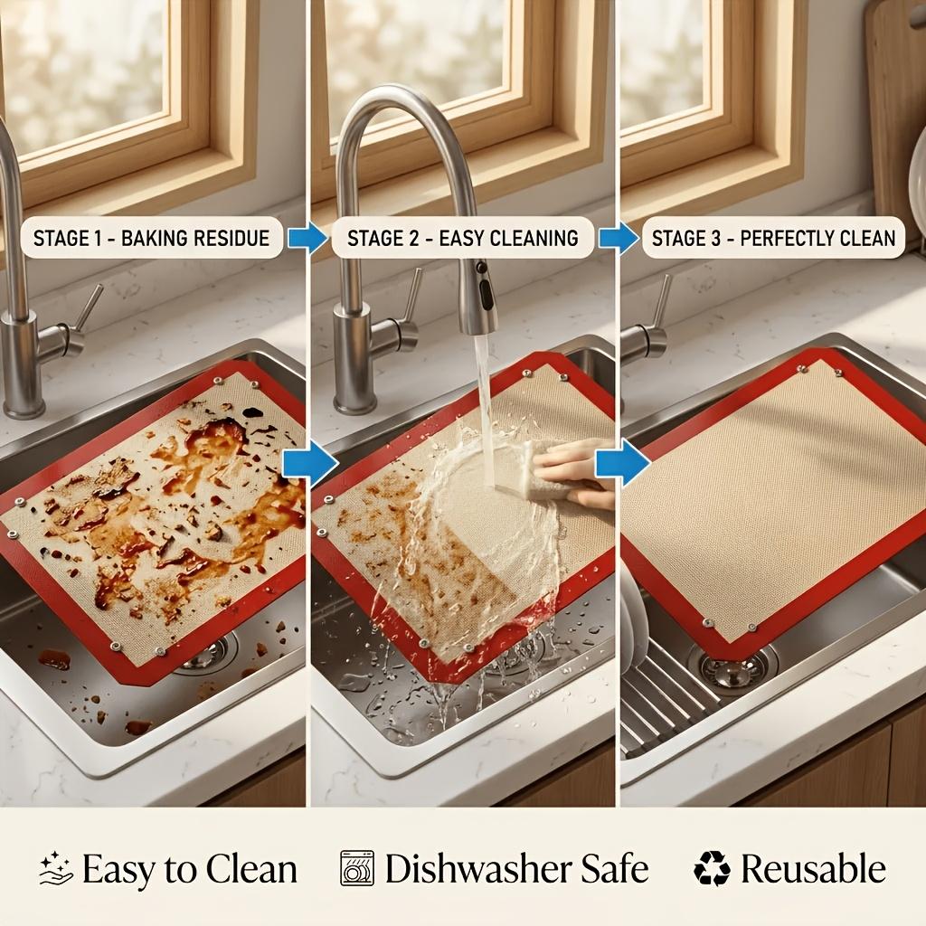 🍪 Transformable Snap-Up Silicone Baking Mat | 2-in-1 Non-Stick Baking Tray